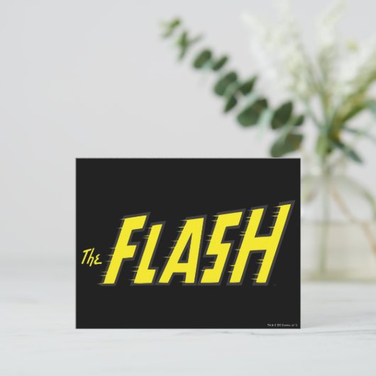 Das gelbe Flash-Logo Postkarte (Stehend Vorderseite)