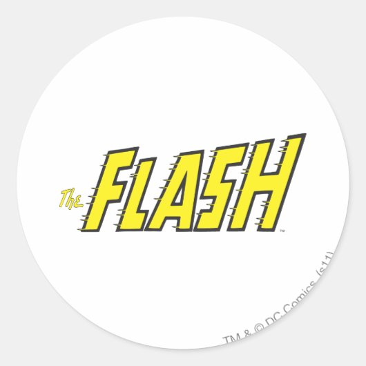 Das gelbe Flash-Logo Runder Aufkleber (Vorderseite)