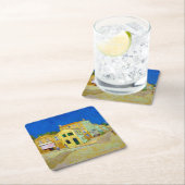 Das Gelbe Haus, Van Gogh Rechteckiger Pappuntersetzer (Vor Ort)