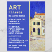 Das gelbe Haus von Vincent Van Gogh, Art Classes Flyer (Vorne)