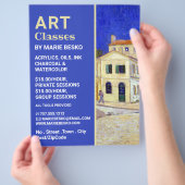 Das gelbe Haus von Vincent Van Gogh, Art Classes Flyer (Hand)