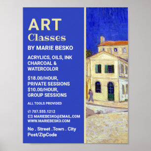 Das gelbe Haus von Vincent Van Gogh, Art Classes Poster