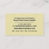 Das gelbe Haus von Vincent Van Gogh, Kunstlehrer Visitenkarte (Rückseite)