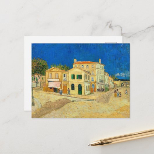 Das Gelbe Haus von Vincent Van Gogh Postkarte (Vorderseite/Rückseite Beispiel)