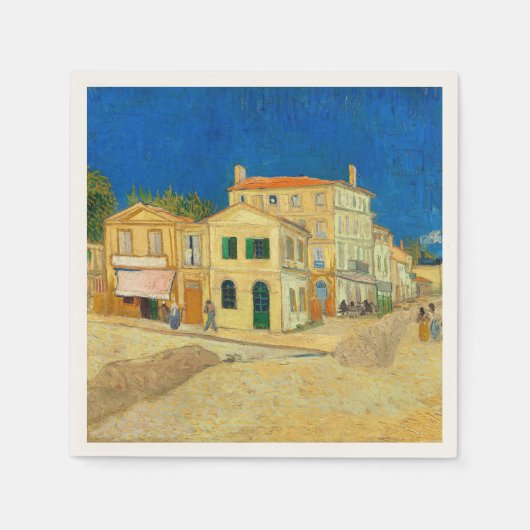 Das Gelbe Haus von Vincent Van Gogh Serviette (Vorderseite)