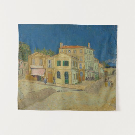 Das Gelbe Haus von Vincent van Gogh Wandteppich (Vorderseite (Horizontal))