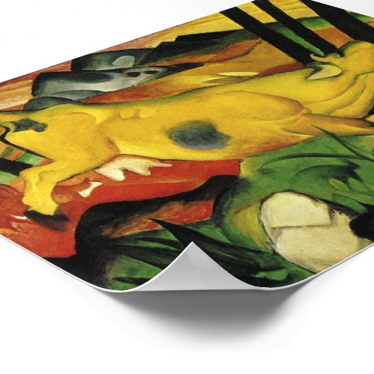 Das gelbe Kuhposter Poster (Ecke)