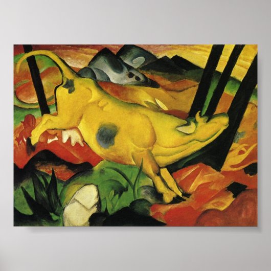 Das gelbe Kuhposter Poster (Vorne)