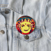 Das gelbe Lächelgesicht für Freiheit Button (Beispiel)