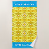 Das gelbe Tribal-Muster Beach-Handtuch wird indivi Strandtuch (Vorderseite)