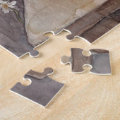 Das gelehrte Pferd springt aus einem Buch Puzzle (Seite)