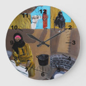 Das Gemälde Beduininnen von Alfred Fox Große Wanduhr (Vorderseite)