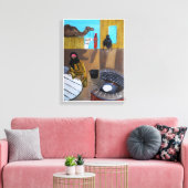 Das Gemälde Beduininnen von Alfred Fox Leinwanddruck (Insitu (Wohnzimmer))