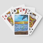 Das Gemälde 'Chasing the Sunset' von Alfred Fox Spielkarten (Rückseite)