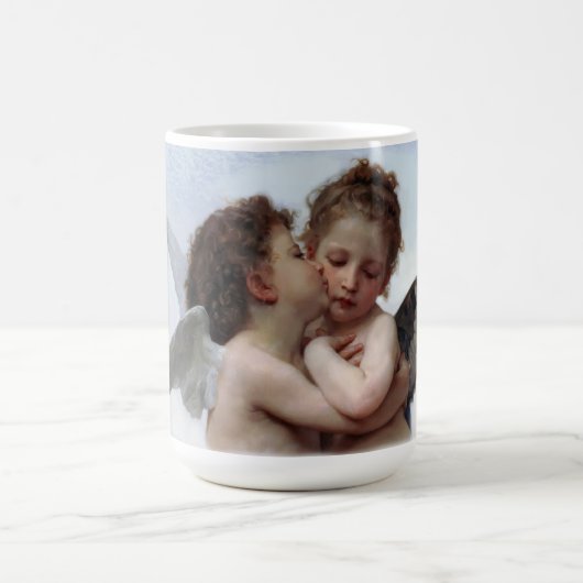 Das Gemälde Der erste Kuss von William Bouguereau Kaffeetasse (Mittel)