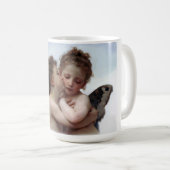 Das Gemälde Der erste Kuss von William Bouguereau Kaffeetasse (VorderseiteRechts)