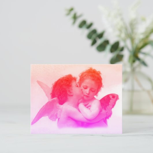 Das Gemälde Der erste Kuss von William Bouguereau Postkarte (Stehend Vorderseite)