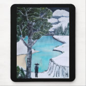 Das Gemälde Der Fischer von Alfred Fox Mousepad (Vorne)