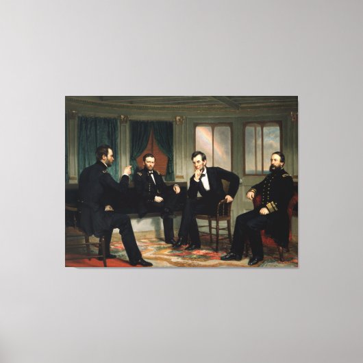 Das Gemälde der Friedenstruppen von 1868 Leinwanddruck (Vorderseite)