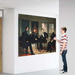 Das Gemälde der Friedenstruppen von 1868 Leinwanddruck