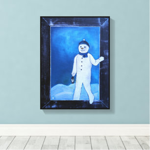 Das Gemälde "The Snowman's Escape" von Alfred Fox Leinwanddruck
