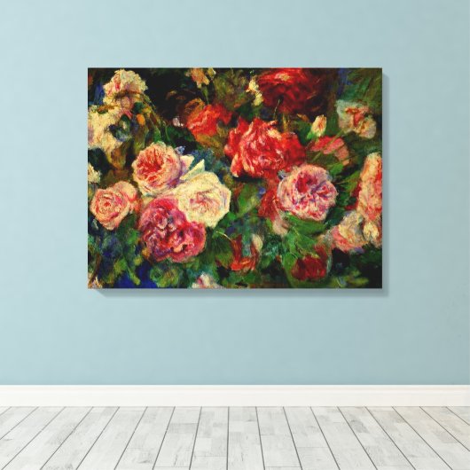 Das Gemälde von Pierre Renoir, Rose, Leinwanddruck (Insitu (Holzboden))