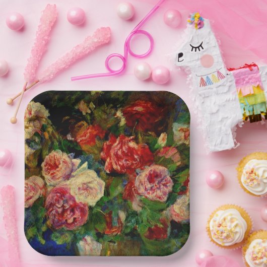 Das Gemälde von Pierre Renoir, Rose, Pappteller (Party)