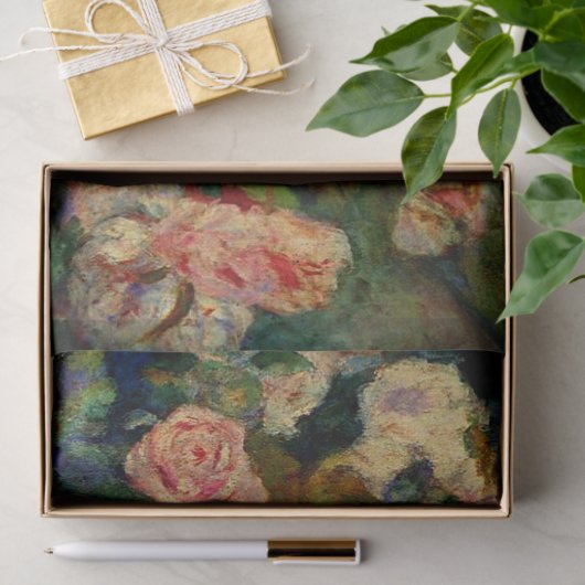 Das Gemälde von Pierre Renoir, Rose, Seidenpapier (Geschenk)