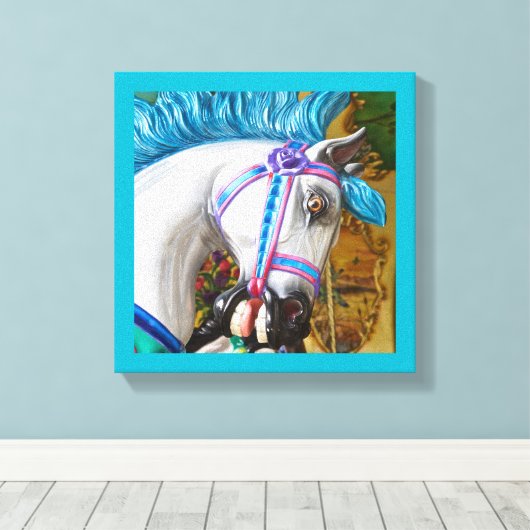 Das gemalte Pferd 2 Leinwanddruck (Insitu (Holzboden))
