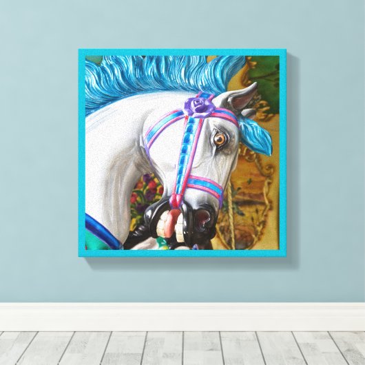 Das gemalte Pferd 2 Leinwanddruck (Insitu (Holzboden))