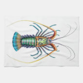 Das gemalte stacheliger Hummer-Geschirrtuch Geschirrtuch (Horizontal)