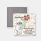 Das gemeinsame Glück ist die Blume Magnet (Vorderseite/Rückseite)