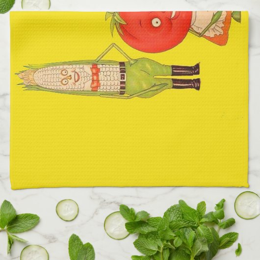 Das Gemüse Geschirrtuch (Gefaltet)