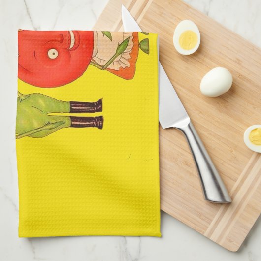 Das Gemüse Geschirrtuch (Viertel Falte)