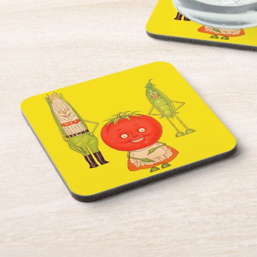 Das Gemüse Getränkeuntersetzer (Linke Seite)