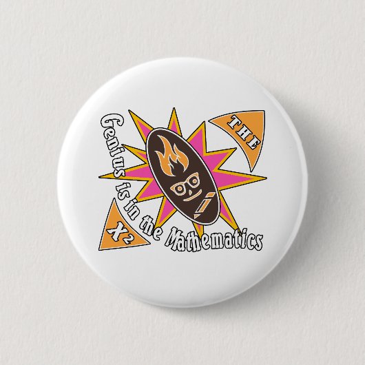Das Genie liegt in der Mathematik Button (Vorderseite)