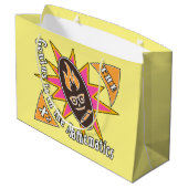 Das Genie liegt in der Mathematik Große Geschenktüte (Rückseite Schrägansicht)