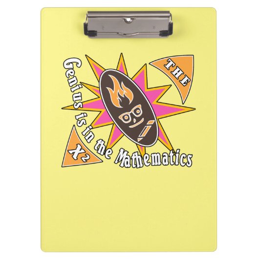 Das Genie liegt in der Mathematik Klemmbrett (Vorderseite)