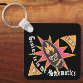 Das Genie liegt in der Mathematik Schlüsselanhänger (Vorderseite)