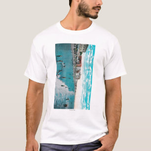 Das Genießen bewegt an Ozean BeachLong Strand, CA T-Shirt