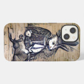 Das Gentleman Rabbit iPhone Hülle (Rückseite (Horizontal))