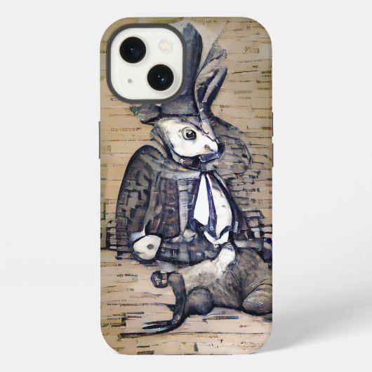 Das Gentleman Rabbit iPhone Hülle (Rückseite)