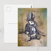 Das Gentleman Rabbit Postkarte (Vorne/Hinten)