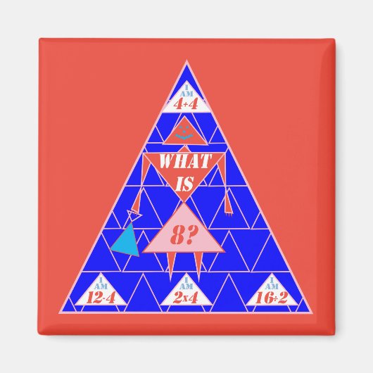 Das Geometriedatum-Dreieck-Alter 8 Magnet (Vorne)