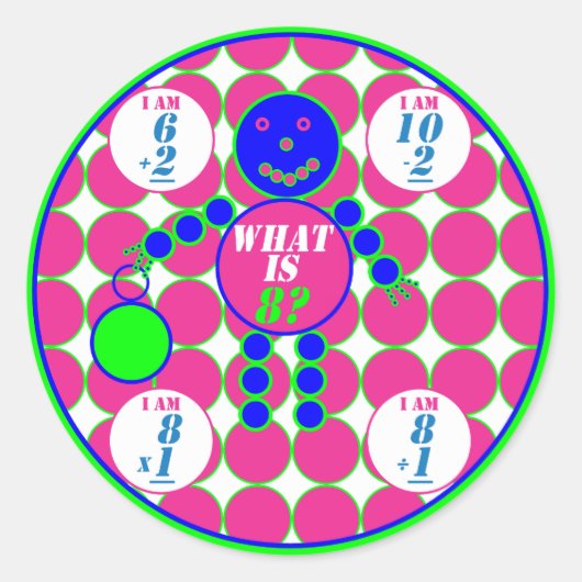 Das Geometriedoklemmer-Kreislaufalter 8 Runder Aufkleber (Vorderseite)