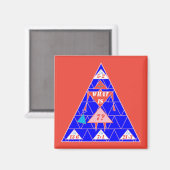 Das Geometriegeschild-Dreieck-Alter 7 Magnet (Vorderseite/Rückseite)