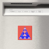 Das Geometriegeschild-Dreieck-Alter 7 Magnet (In Situ (Geschirrspüler))