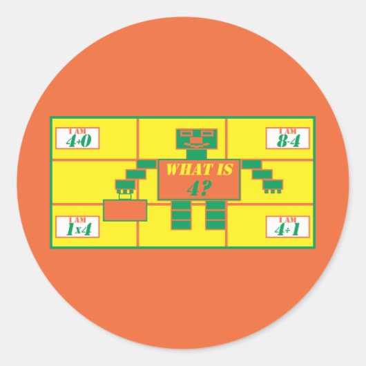 Das geometrische Sticker-Rechteck-Alter 4 Runder Aufkleber (Vorderseite)