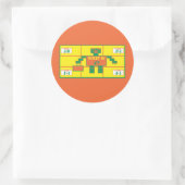 Das geometrische Sticker-Rechteck-Alter 4 Runder Aufkleber (Tasche)