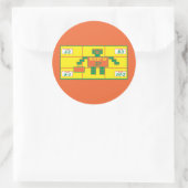 Das geometrische Sticker-Rechteck-Alter 5 Runder Aufkleber (Tasche)